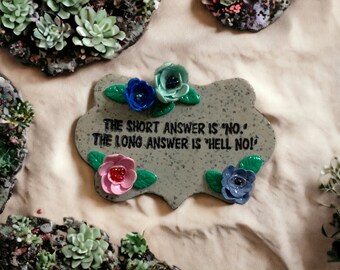Funny Polymer Clay Magnet, Sarcastic Quote Floral Decor