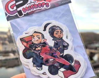 Pack of 12 GP Explorer stickers – Fan art of all teams, holographic stickers for fans of YouTubers & motorsport