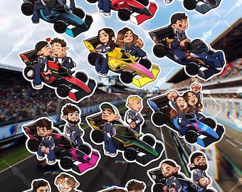 GP Explorer Team Stickers – Fan art for all teams, holographic stickers for fans of YouTubers & motorsport