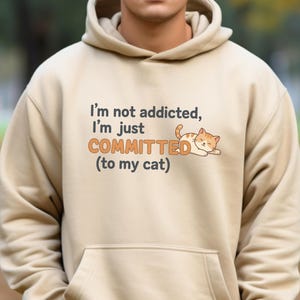 Bluza z kapturem unisex dla miłośników kotów, wygodna, gruba mieszanka bawełny, zabawny prezent dla właściciela zwierzaka, swobodna, zimowa bluza z kapturem i kieszenią kangurkową