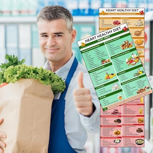 Heart healthy cookbook companion printable featuring heart healthy diet list printable and heart healthy sugar guide.