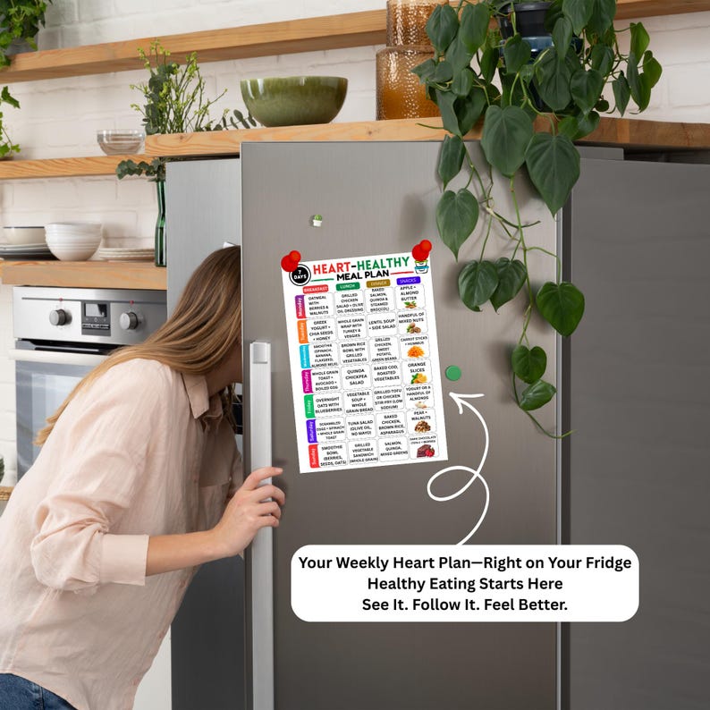 Heart Healthy Diet 7 Day Meal Plan Printable PDF Cardiac Meals Low ...
