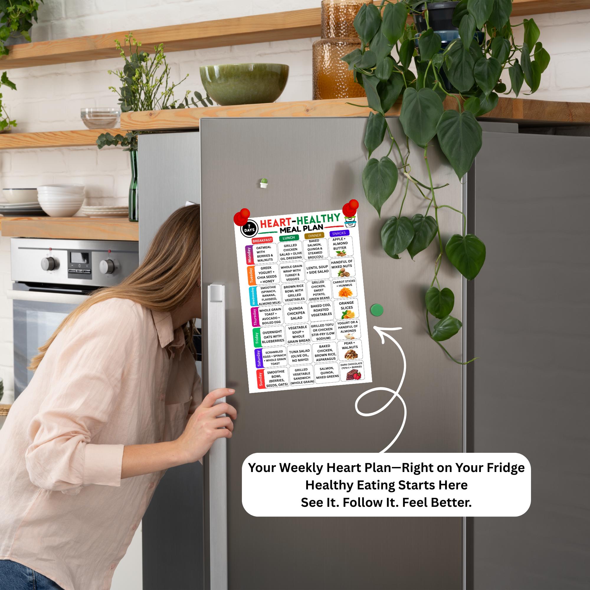 Heart Healthy Diet 7 Day Meal Plan Printable PDF Cardiac Meals Low ...