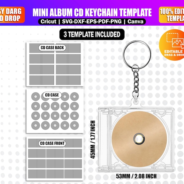 Mini Ccd Keychain Mini Cd Keychain - Etsy