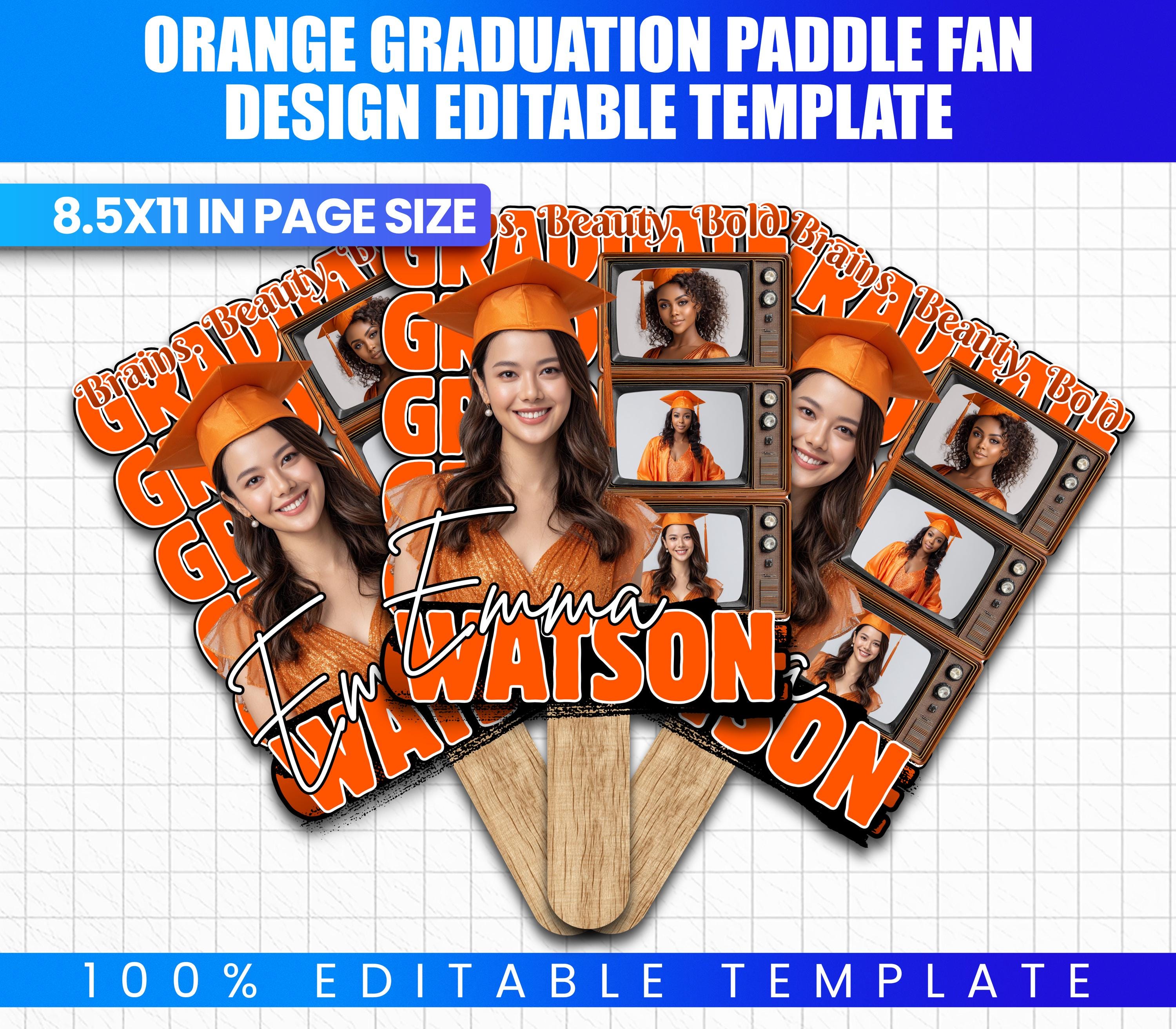 Graduation Fan Paddle 2026 Template, Senior Class of 2026 Grad Photo ...