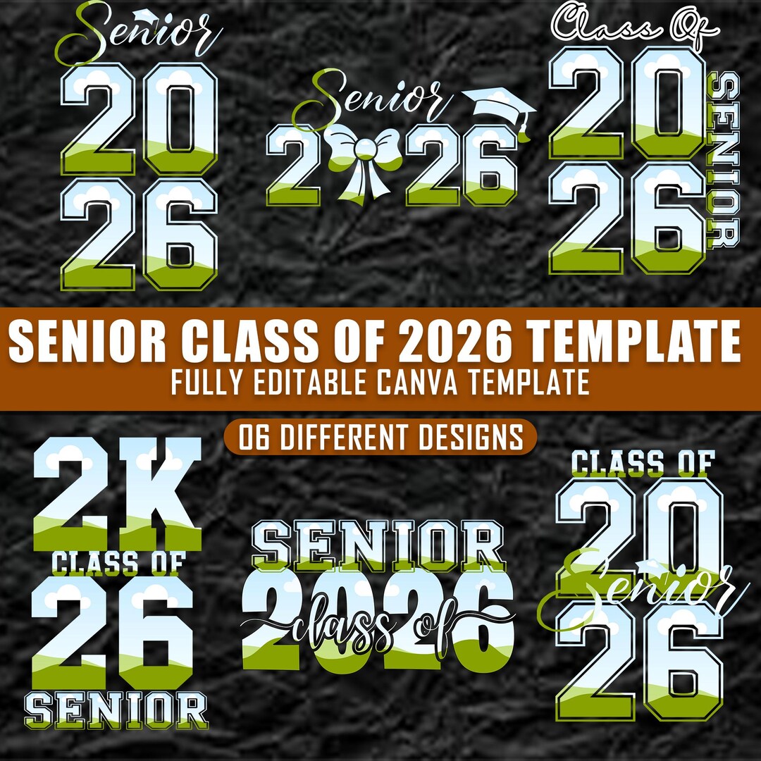 Editable Senior 2026 Template | Senior Class of 2026 Canva Frames ...