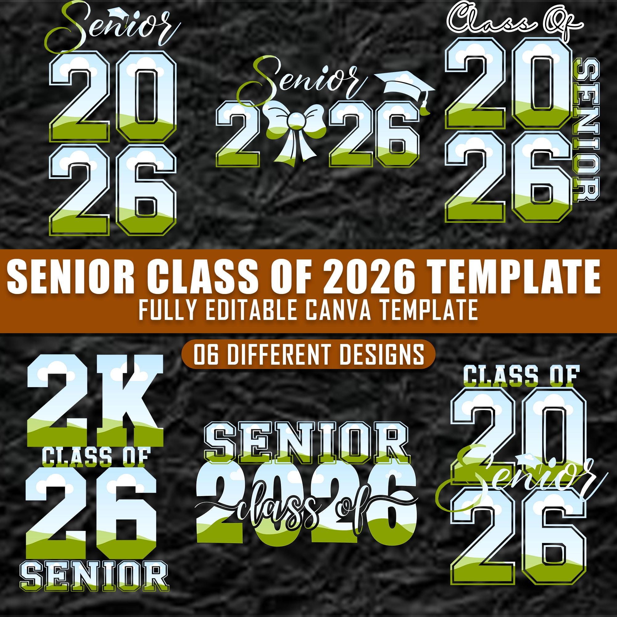 Editable Senior 2026 Template | Senior Class of 2026 Canva Frames ...