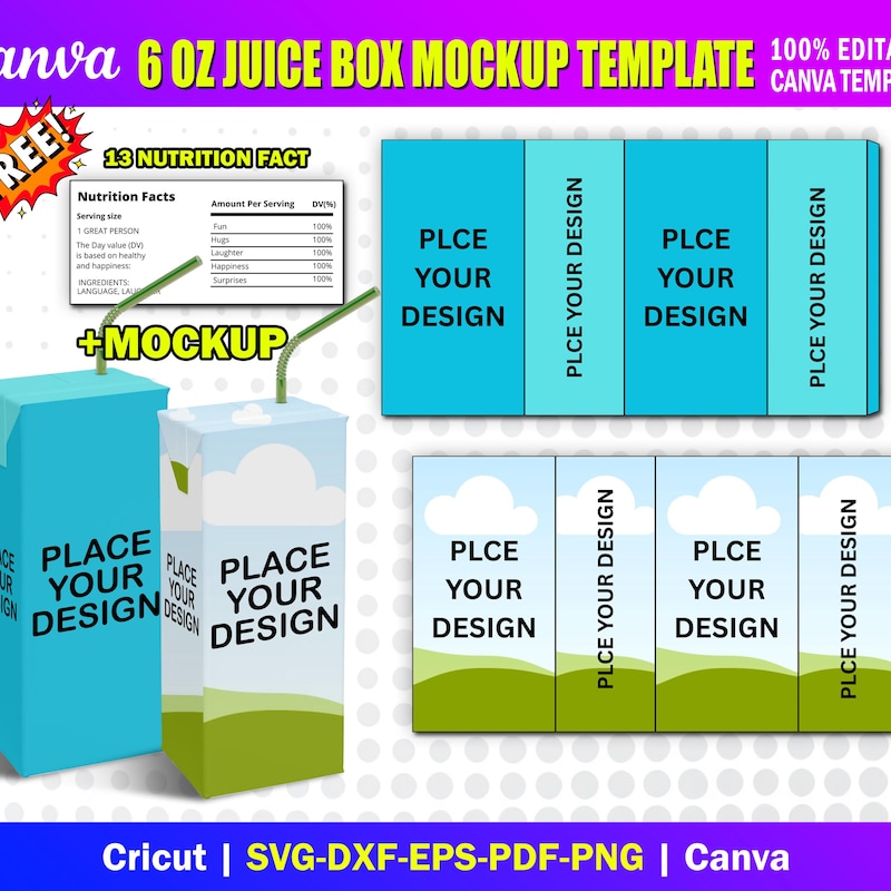 Template for Box of Paper - Etsy