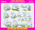 10x Party Favor Template Bundle | Editable Canva Chip Bag, Capri Sun, Rice Krispies Wraps | Digital Download Set