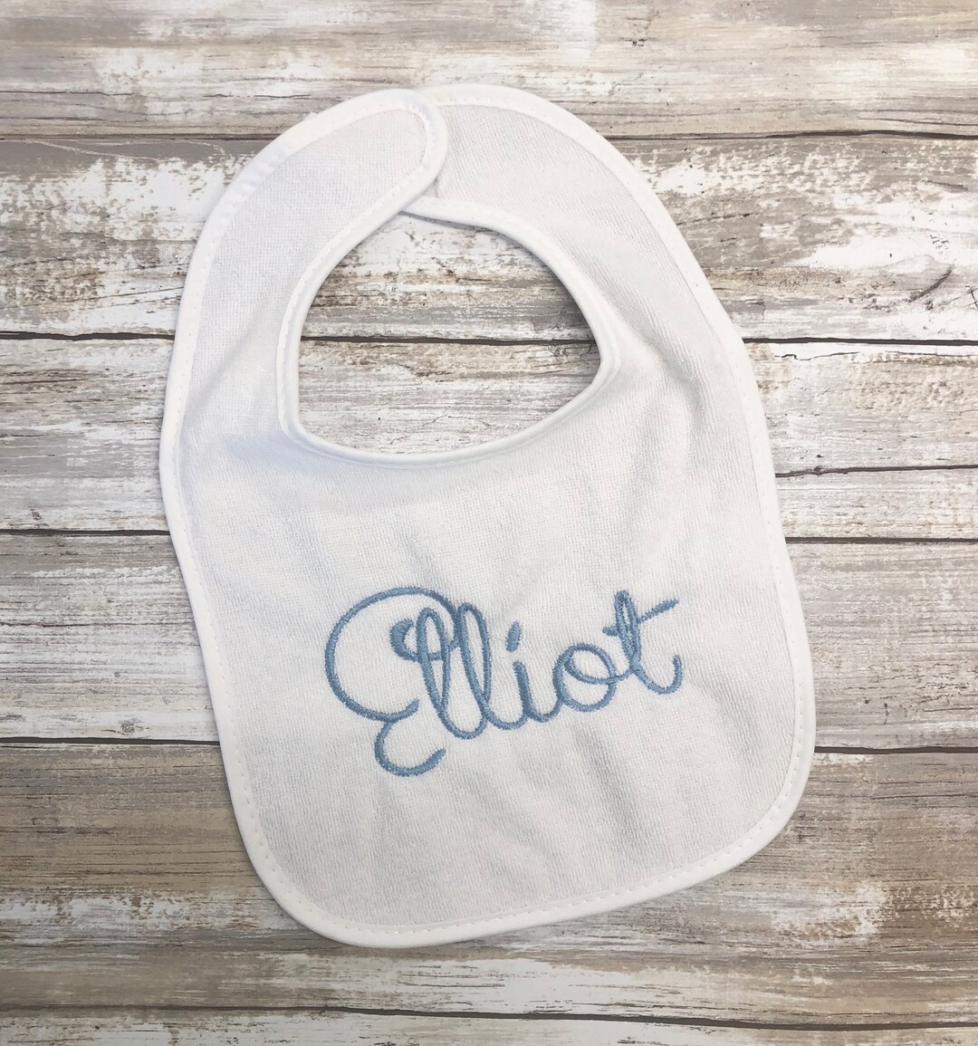 Monogrammed Bib Personalized Bib - Etsy
