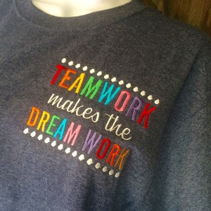 monogrammed womens shirt School/teacher teamwork makes the dream work