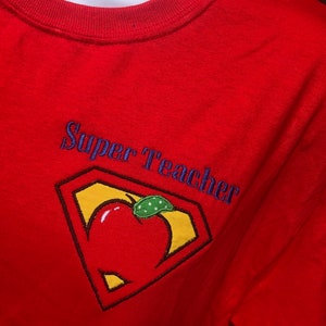 School/teacher super teacher appliqued TSHIRT image 2