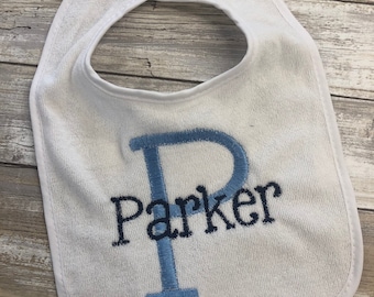 Baby boy bib personalized  bib