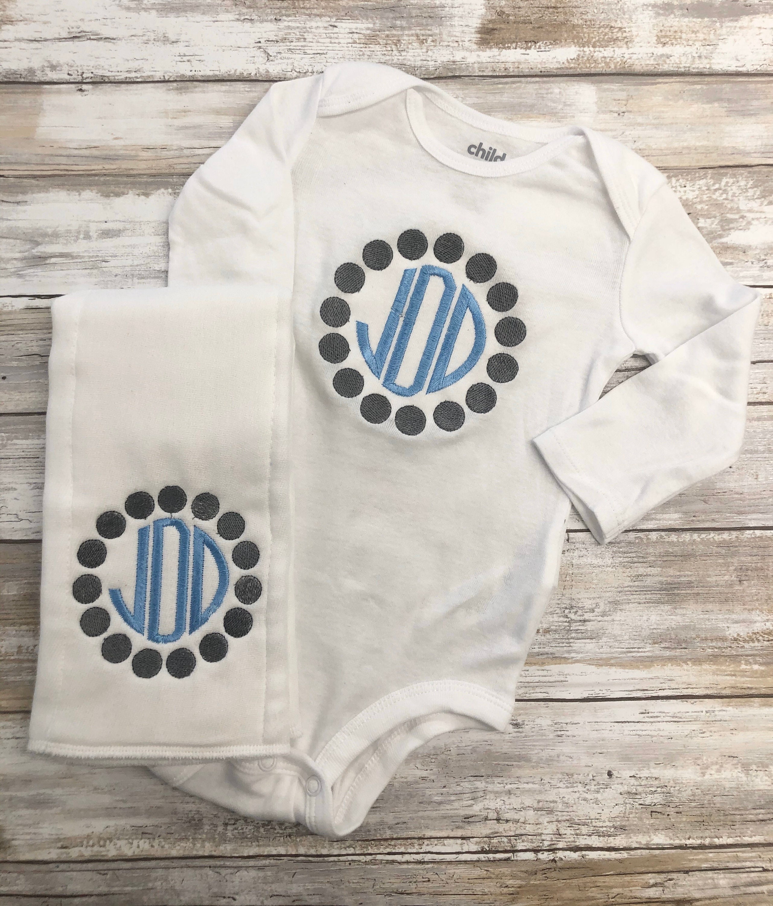 Baby Boy Gift Set Personalized Monogrammed Appliqued Baby Boy Etsy