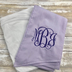 Monogrammed sash swaddle blanket personalized lavendar big bow sash personalized baby blanket