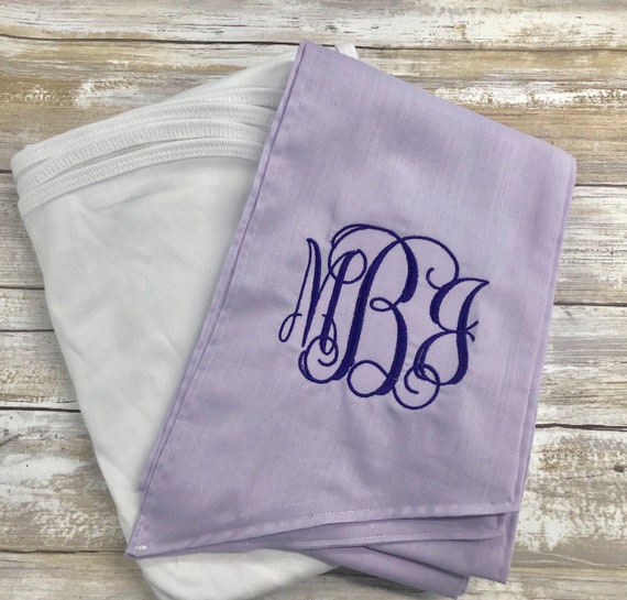Monogrammed bow swaddle blanket personalized lavendar big bow Etsy