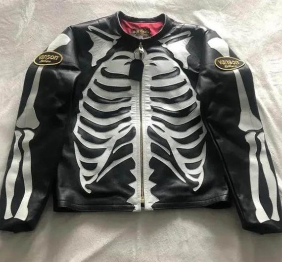 Vanson Leathers Bones Flat-track Jacket, Genuine Cowhide Leather