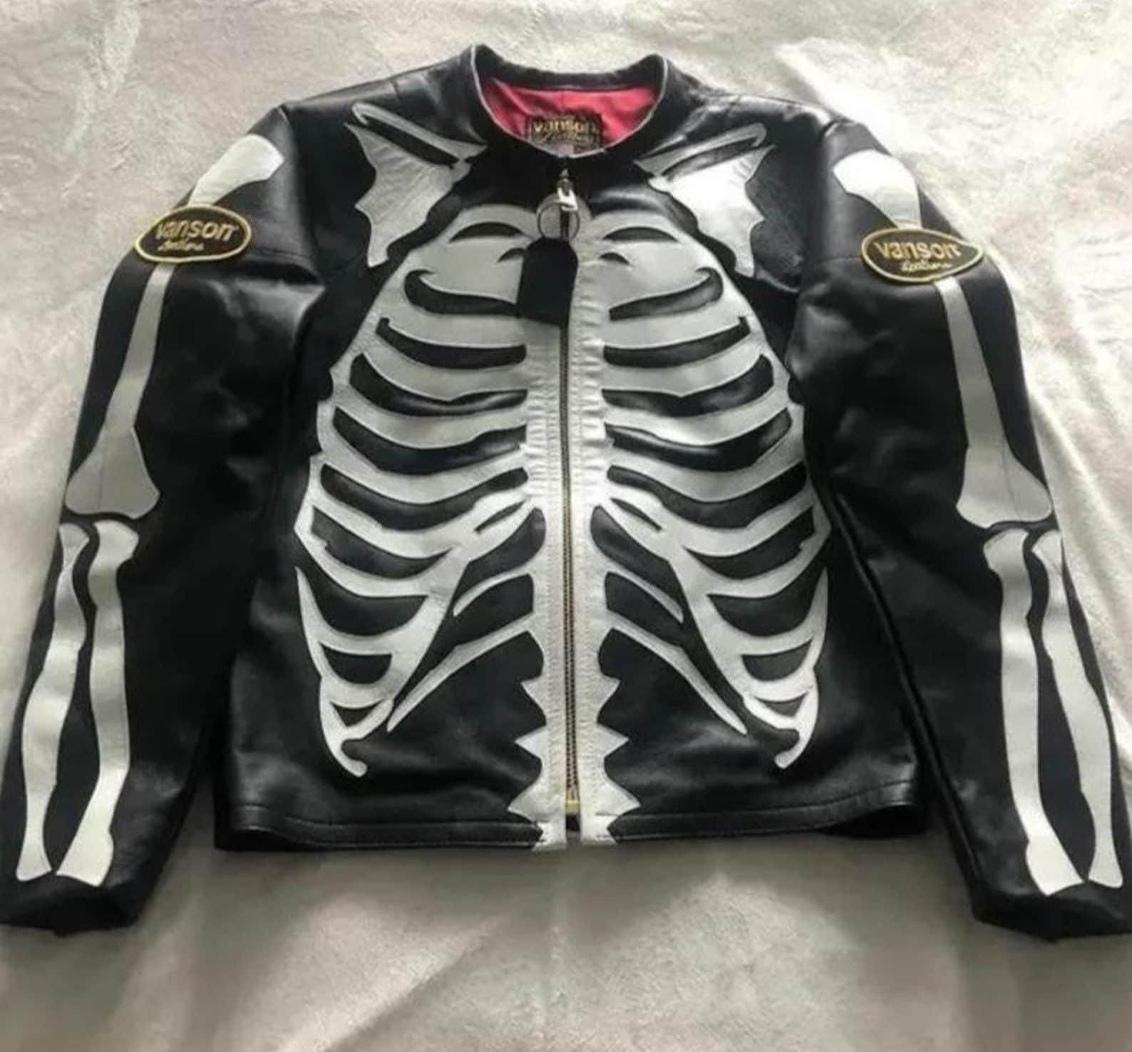 vanson ボーンライダース Vanson Leathers Bones Flat-track Jacket, Genuine Cowhide Leather