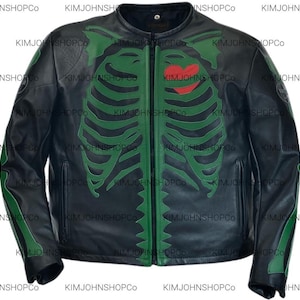 Vanson Skeleton Leather Jacket - Etsy