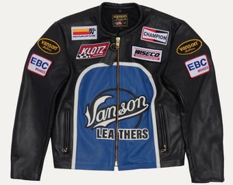 Vintage Vanson Leather Motorcycle Jacket - Etsy