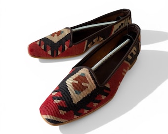 Zapatillas Kilim para mujer | Zapatos de mujer hechos a mano | Mocasines para mujer EU 38 / UK 5