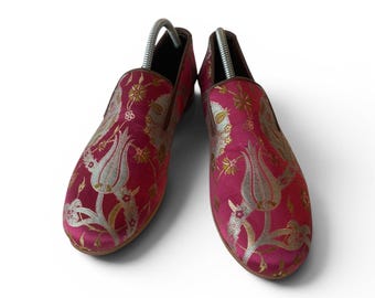 Mocasines, sandalias y pantuflas Kilim para hombre, hechos a mano | Zapatos de tela para hombre / EU 42 / UK 8