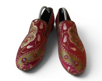 Mocasines, sandalias y pantuflas Kilim para hombre, hechos a mano | Zapatos de tela para hombre / EU 43 / UK 9