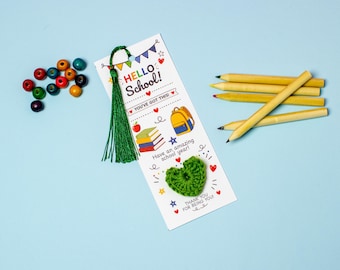 Biglietto personalizzato per l'asilo, regalo tascabile per il primo giorno di scuola, regali per gli alunni