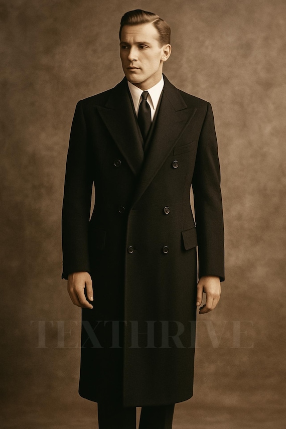 1920s Wool Overcoat | Double Breasted, Vintage Gentleman Style