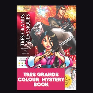 Livre de coloriage Disney Très Grands Classiques – Imprimable couleur par numéro PDF | Coloriages numériques pour enfants et adultes | Téléchargement instantané