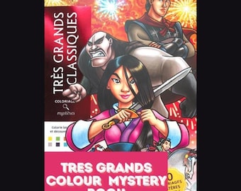 Libro para colorear Disney Tres Grands Classiques – Colorear por números (PDF imprimible) / Páginas para colorear digitales para niños y adultos / Descarga instantánea