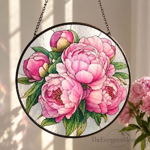 Peony Stained Glass - Etsy