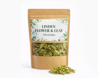 Linden Flower | Tilia Europea | Linden Dried Leaves and Flowers Herbal Tea | Linden Flower Tea | Lime Flower