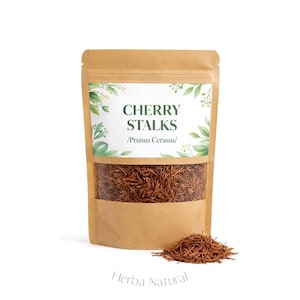 Cherry Stalks / Prunus Cerasus / Dried Cherry Tails Stalks / Cherry Stems / Cherry Stalks Tea / Cherry Stems Tea / Cerasorum Stipites