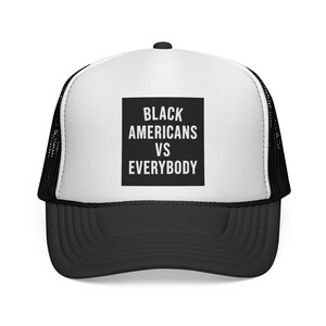 Black Americans vs Everybody Trucker Patch Cap | Patch Front Mesh Back