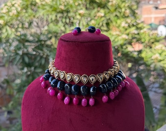 Collar Kundan: Joyería india con estilo Rani Haar hecha a mano