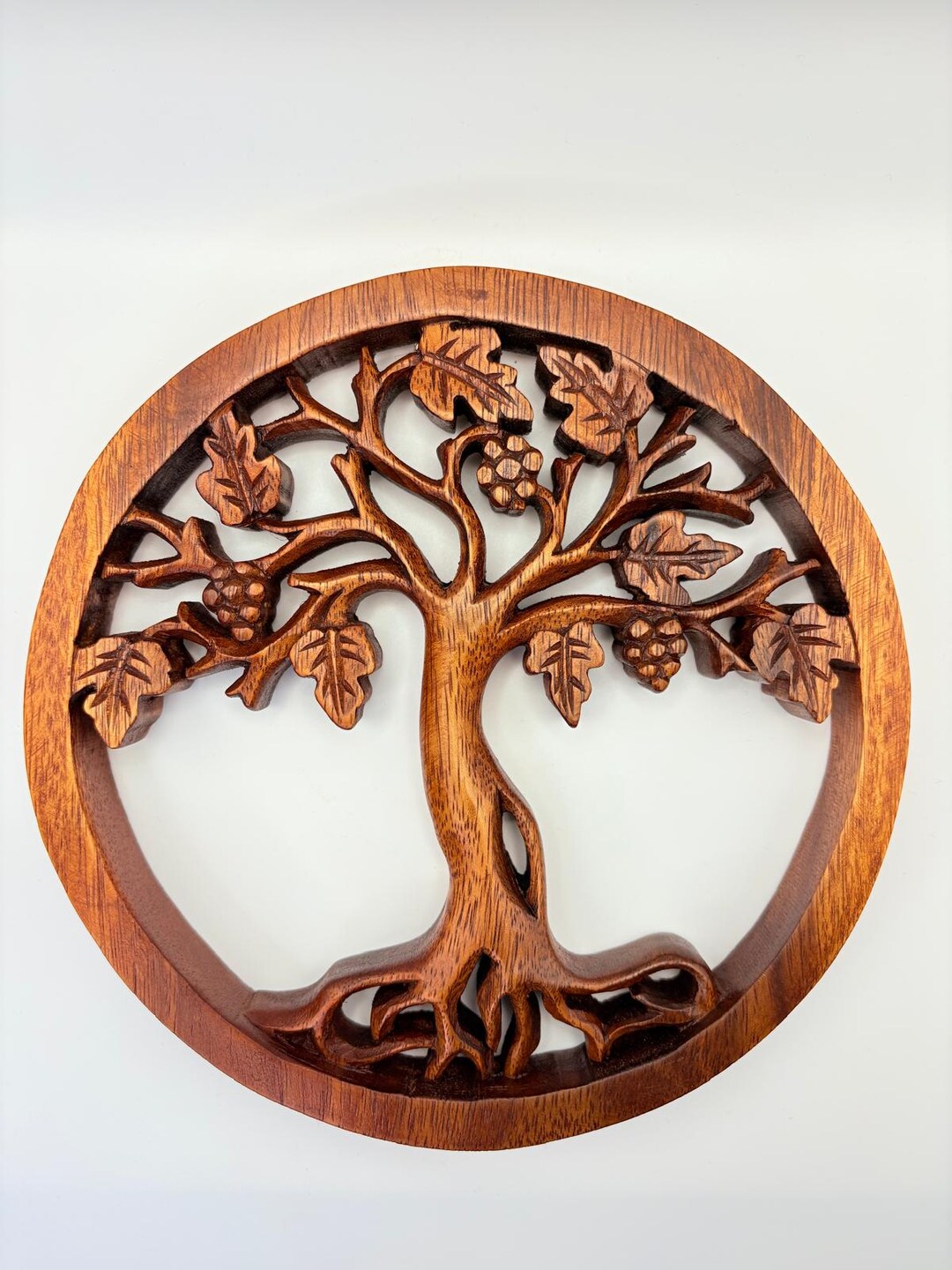 Hand-carved Wooden Tree of Life Wall Art - Etsy