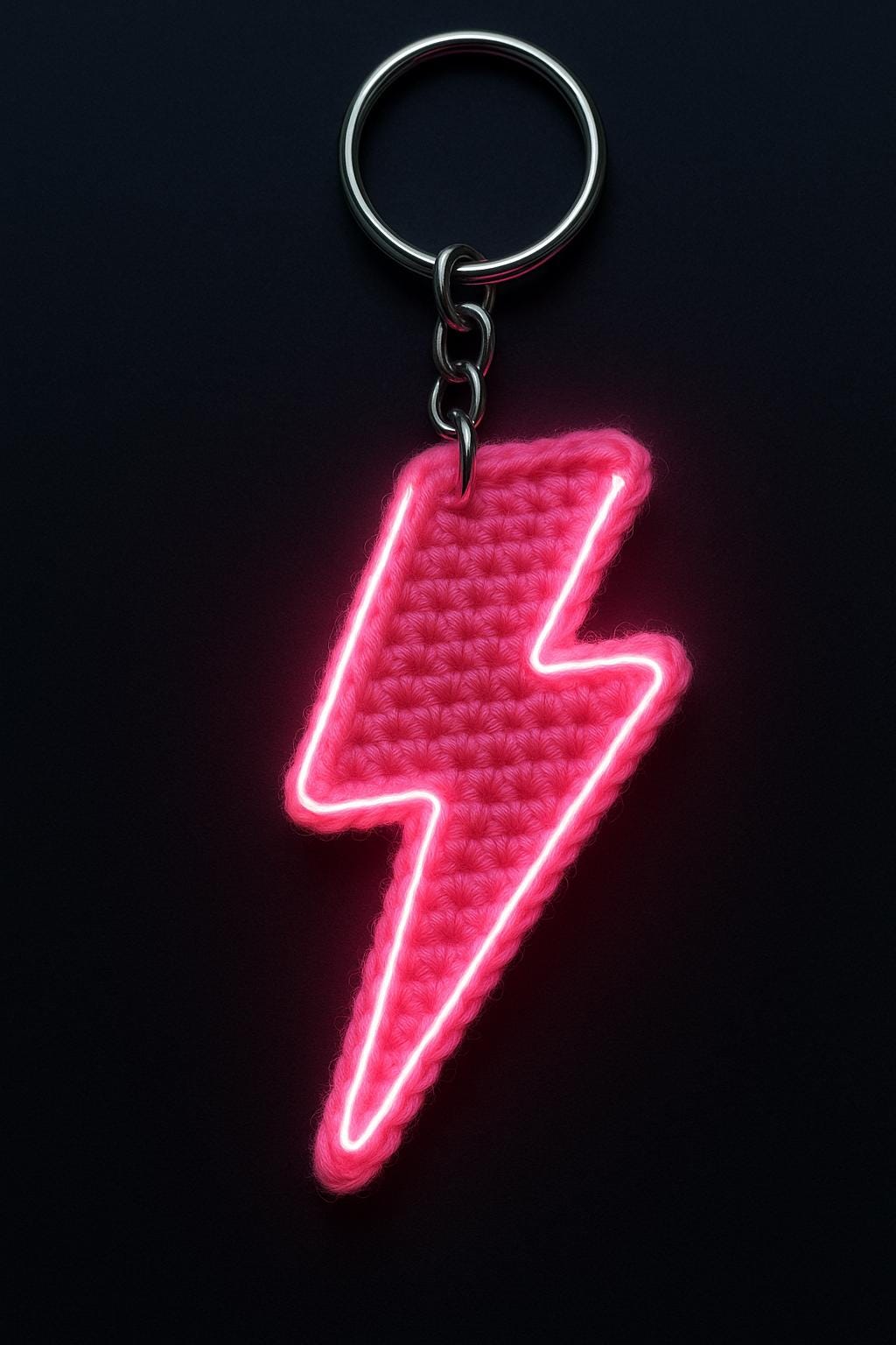 Lightning Bolt Crochet Keychain - Etsy