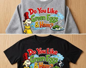 Dr. Seuss Teacher PNG | Green Eggs and Ham Classroom Shirt Design (Digital Download)