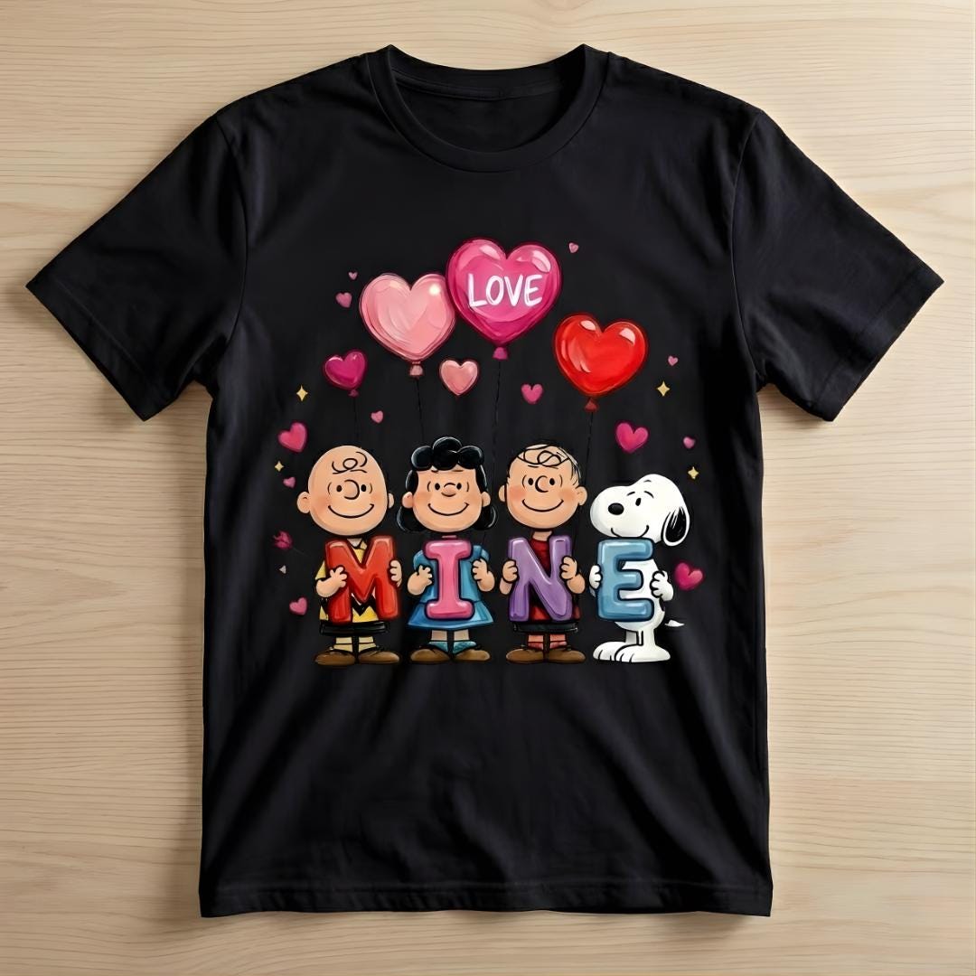 Snoopy Valentine MINE PNG, Peanuts Friends Holding Love Letters With ...