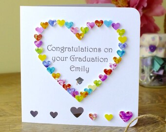 Congratulations on your Graduation Card - Personalised Handmade 3D Graduation Card, Customised, Graduating, Congratulations Card