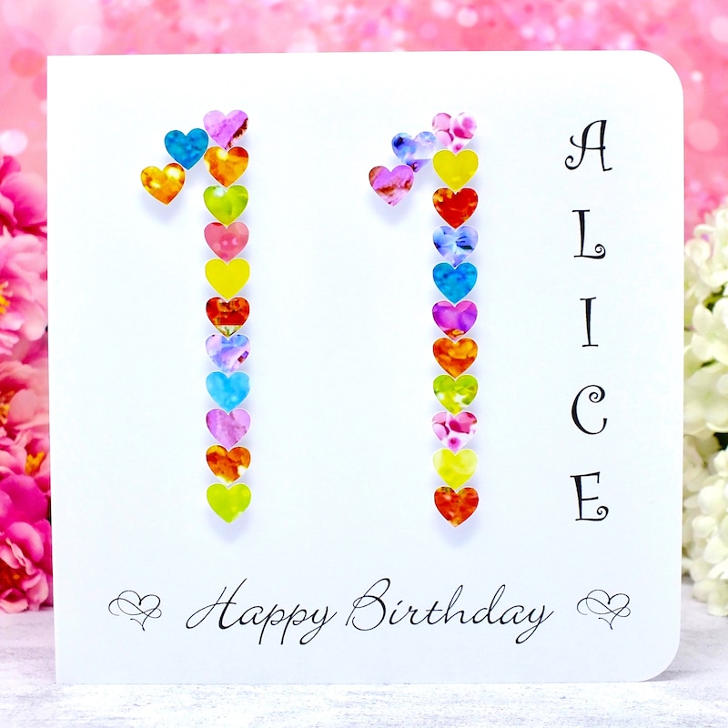 Birthday Card Niece 11 Etsy