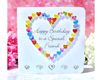 Thinking of You Card Son Friend Personalised /& Handmade Mum Dad Daughter