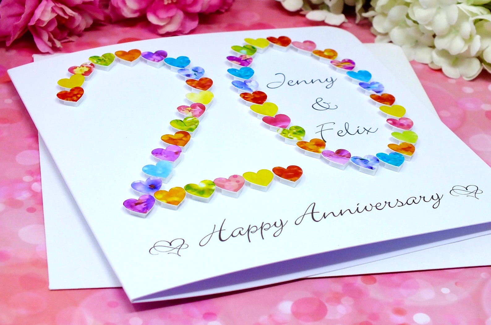 Handmade 20th Wedding Anniversary Card 20th Anniversary Etsy UK