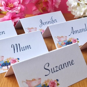 Afternoon Tea Place Cards - Vintage Wedding / Dinner Party Guest Table ...