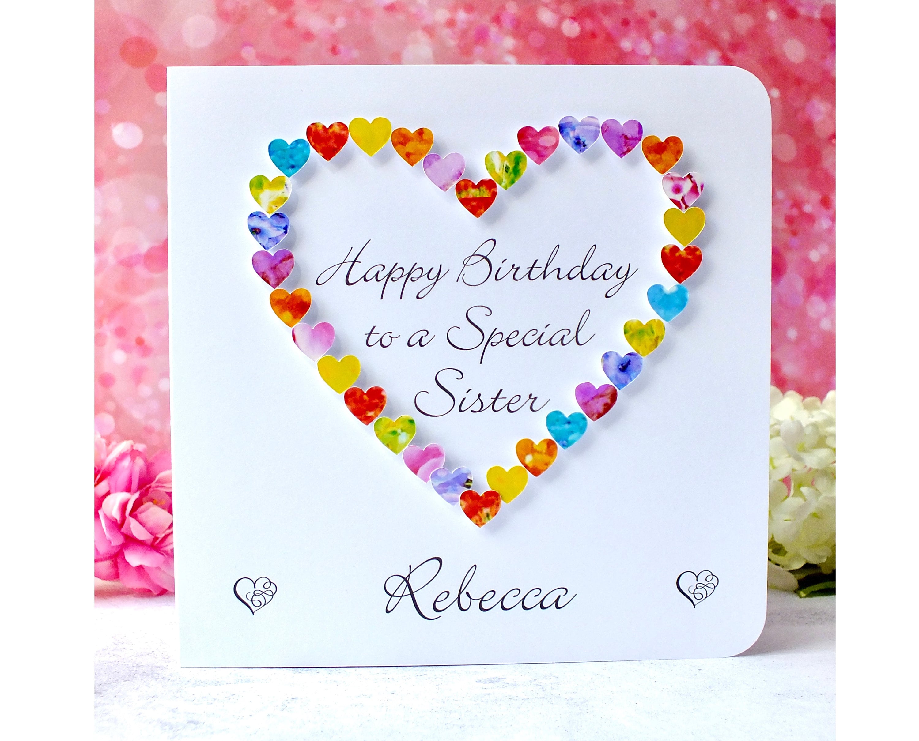 Handmade birthday card for sister deals