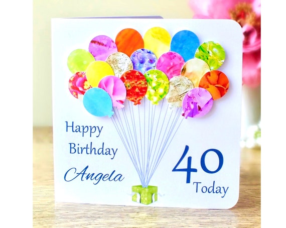 Personalised 40th birthday balloons deals
