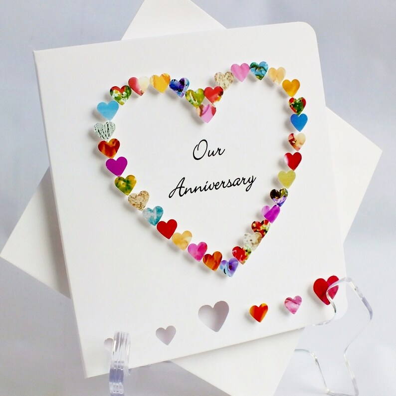 To My Wife On Our Anniversary Name Pink Personalised Heart Happy