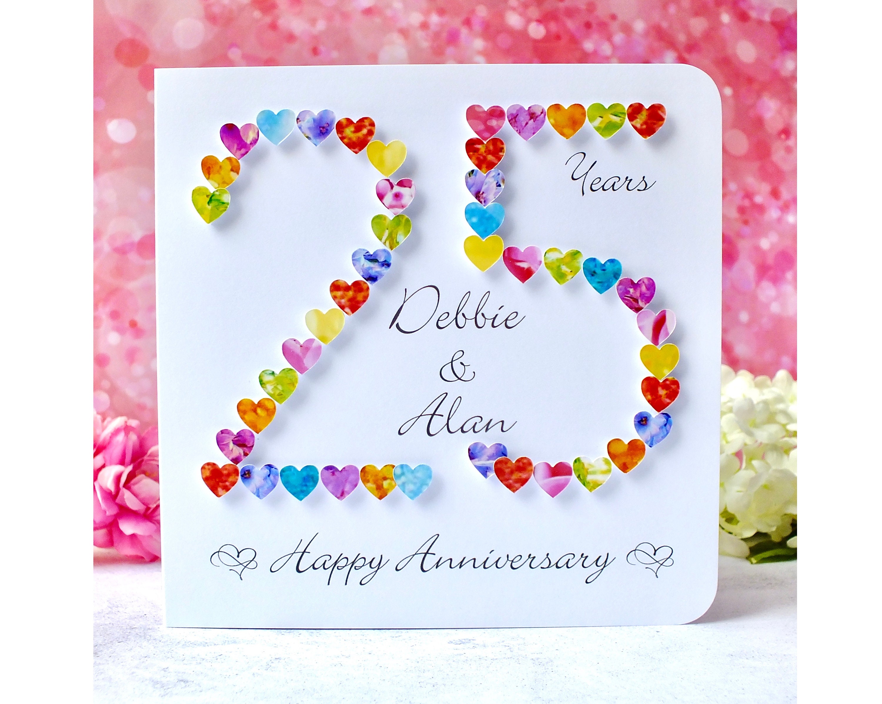 25th Wedding Anniversary Card - Silver Wedding Anniversary Cards