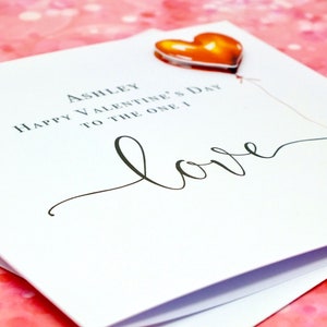 Carte de Saint-Valentin personnalisée Carte de Saint-Valentin faite main pour femme, mari, petit ami ou petite amie, celui que j'aime image 3